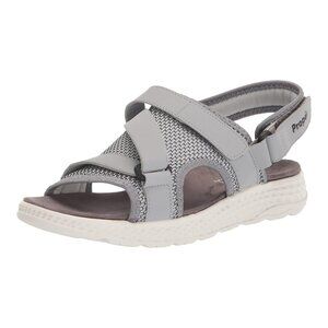 Propét Women's Travelactiv Silver Sport Sandals - Size 9M, Mesh Upper, Comfort,